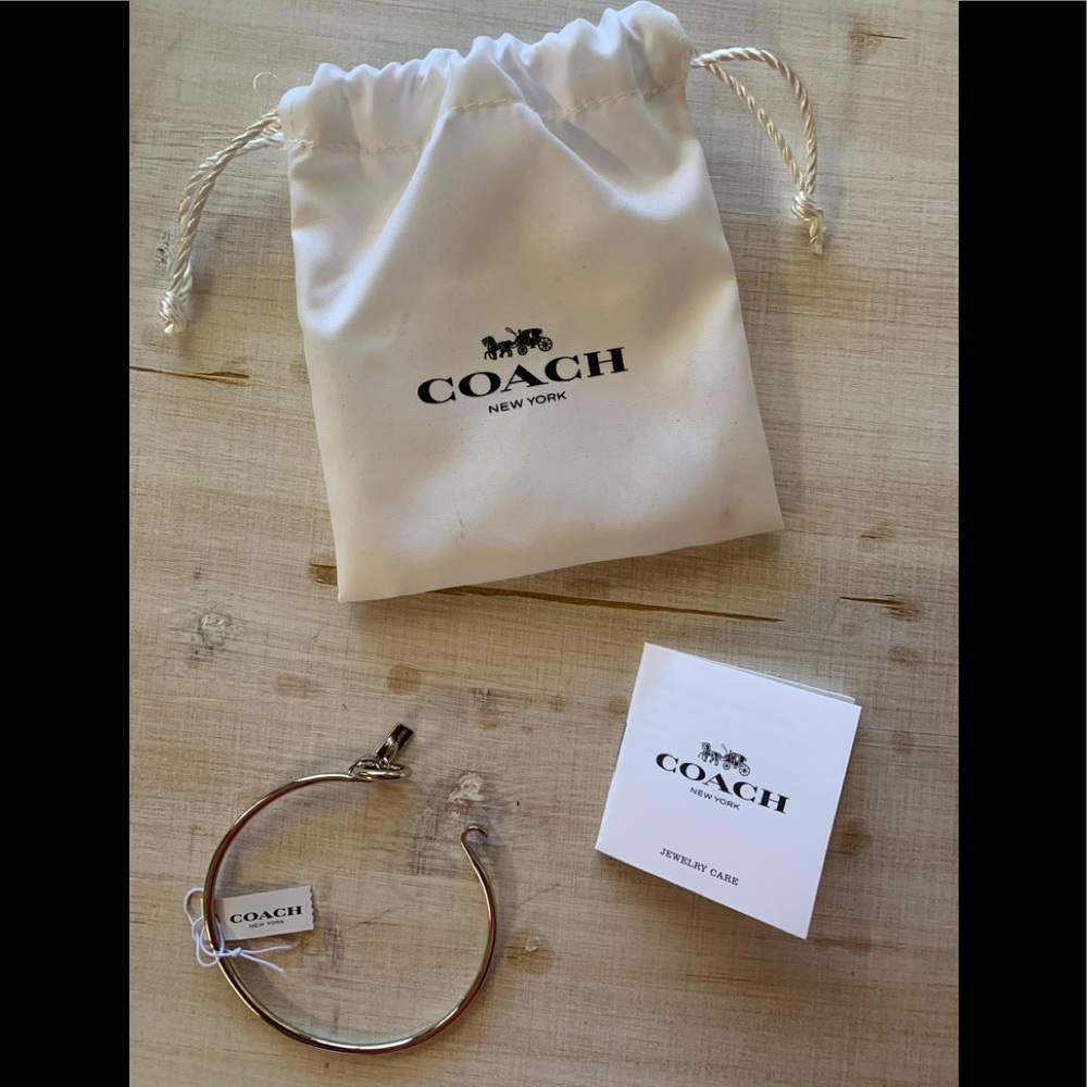 Coach charm base Hinged hoop bangle Style 56786